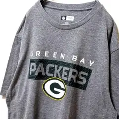 NFLグリーンベイパッカーズ ロゴ Tシャツ グレー 灰色 L 古着