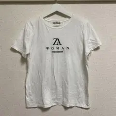 ZARAwoman 白ロゴTシャツ2018ss
