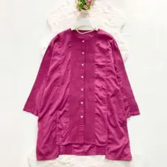 ヤッコマリカルド*ピンタックシャツ　長袖　オーバーサイズ コットン100%