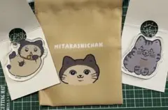 ねこに転生したおじさん みたらしちゃん 巾着 アクリルキーホルダー