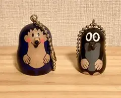 チェコ　もぐらのクルテク　ハリネズミ　木製キーホルダー