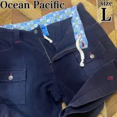 OP Ocean Pacific コーデュロイ ショートパンツ ネイビー L