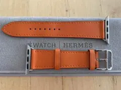 HERMES アップルウォッチ レザーベルト オレンジ Apple Watch