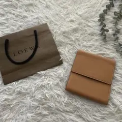 LOEWE ロエベ　CD DVD ケース　カバー　レザー　キャメルカラー