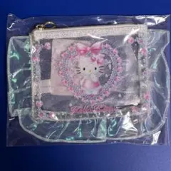 【匿名】ハローキティ フリル付きポーチ　バレエコア サンリオ Y2K 平成 新品
