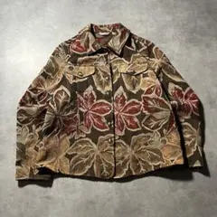 LAURA ASHLEY 花柄 ゴブラン織 ヴィンテージ ショート ジャケット