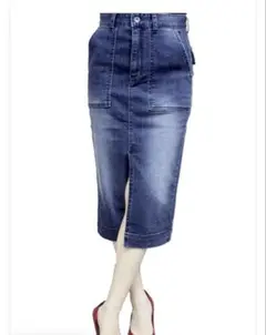 美品‼️INDIMARK デニム タイトスカート ひざ丈25