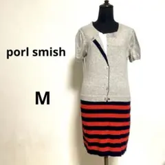 ポールスミス　　半袖ニットワンピース　　ドッキングワンピース　M