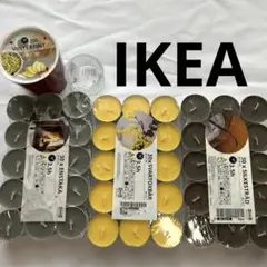IKEAアロマキャンドルお得セット大1小30個ホルダー付