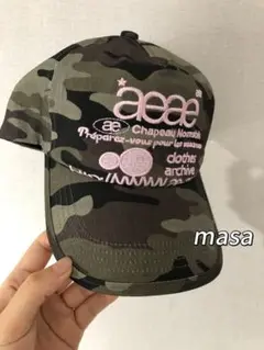 韓国 人気 aeae 迷彩柄 キャップ 男女兼用