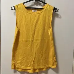 PLST イエロー ノースリーブ Tシャツ Mレディース