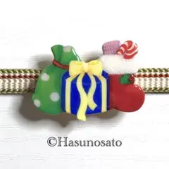 u003c本日で出品終了u003e クリスマスプレゼント達 の 帯留め u003cハンドメイド/手描きu003e