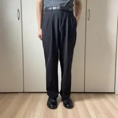 90s 00s Claiborne　ブラック ツータック スラックス 黒 W32