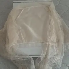 ベージュ シフォン ショールボレロ