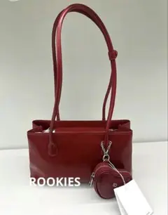 STAND OIL レッド ショルダーバッグ コインポーチ付き