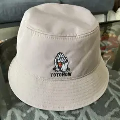 【完売商品】TOTONOW ベージュ x ブラック リバーシブルバケットハット