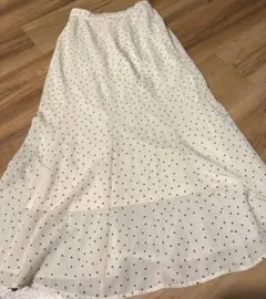 ロングスカート　ドット柄　M