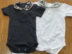 マルキーズドラボルテ　リバティー襟付きロンパース　2枚セット