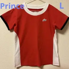 Prince テニスウェア 赤 レッド フレンチスリーブ Lサイズ