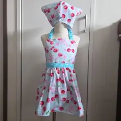 子供エプロン　三角巾セット　ハンドメイド