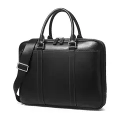 新品未使用✨Achiyuメンズビジネスバッグ 本革 ショルダー紐付き2way 黒