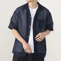 美品BEAMS カラミ オープンカラー シャツ