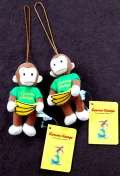 未使用品　Curious George　おさるのジョージ ストラップ 2個セット