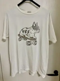 TES スケートボード 犬 Tシャツ L