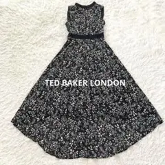 【美品】TED BAKER LONDON 花柄 ロングワンピース ノースリーブ
