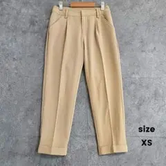 ✨️超美品✨️センタープレスパンツ　七分丈　　ベージュ系　スラックス　XS