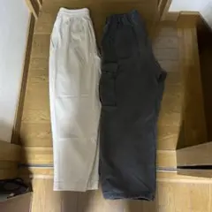 2枚カーゴパンツ・綿パンツセット