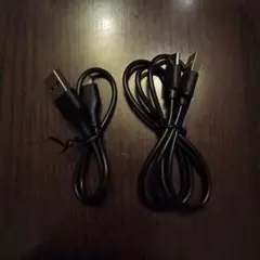 黒 USBケーブル 2本セット USB-A/USB-C