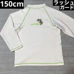 150cm ステッチ ラッシュガード 白 ヤシの木 水着