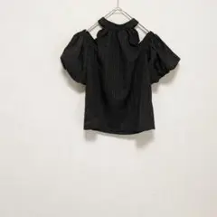 GRL　グレイル　ブラック　トップス　オフショルダー バルーンスリーブ F