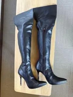 【秋を先取り!!】COMEX 本革 ニーハイブーツ 24cm