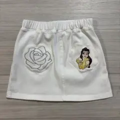 petit main 美女と野獣 ベル スカート 100cm バラ刺繍