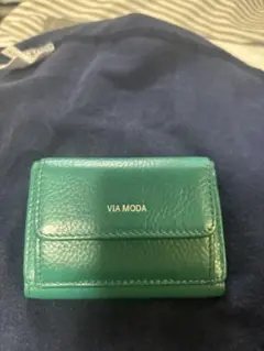 ターコイズ レザー 三つ折り財布