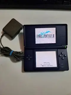 【美品】DS Lite ネイビー 純正充電器、ソフト付