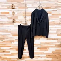 美品【セオリーリュクス】ウール混 ジャケット パンツ スーツ セットアップ L黒