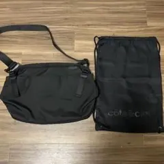 cote&cie ブラック ショルダーバッグ 収納袋付き