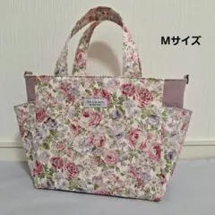 限定セール！花柄サイドポケットトートバッグMサイズ