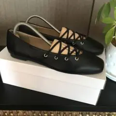 極美品です‼︎ レースアップバレーシューズ ブラック M 合皮