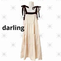 【darling】ダーリン　肩リボン　ノースリーブロングワンピース　レディース