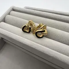 【美品】Dior ラインストーン イヤリング