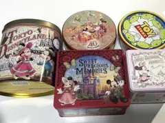 ディズニー ランド シー お菓子缶 缶 空き缶 5つ まとめ売り