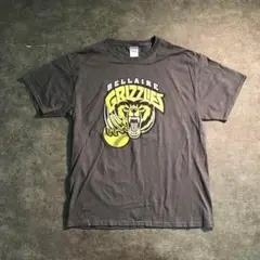 【JERZEES】アニマル柄 プリントTシャツ 古着usedTSM11 グレー