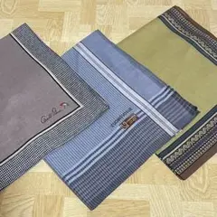 紳士用ハンカチ　3枚セット　Mr.JUNKO他