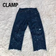 CLAMPペンキ加工パットオフデニムパンツジーンズPANTS-79