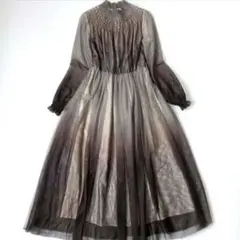 美品/クリーニング済 PourVous チュールワンピース ドレス オケージョン