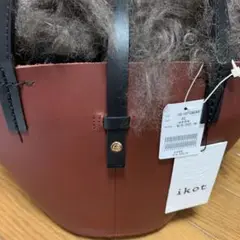 カゴ、ラムファー、本革バック